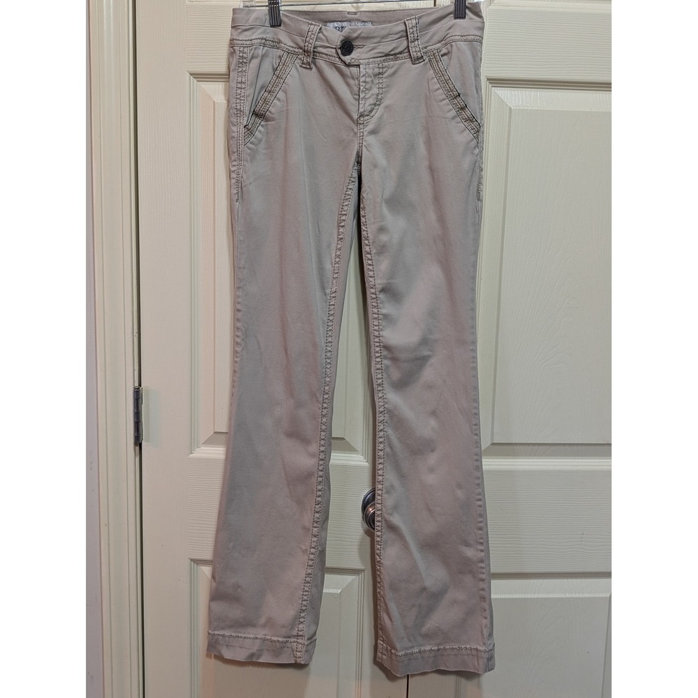 BKE Casuals Mollie Bootcut Khaki Pants Tan Low Rise Size 26